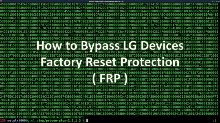 bypass factory reset protection on lg
