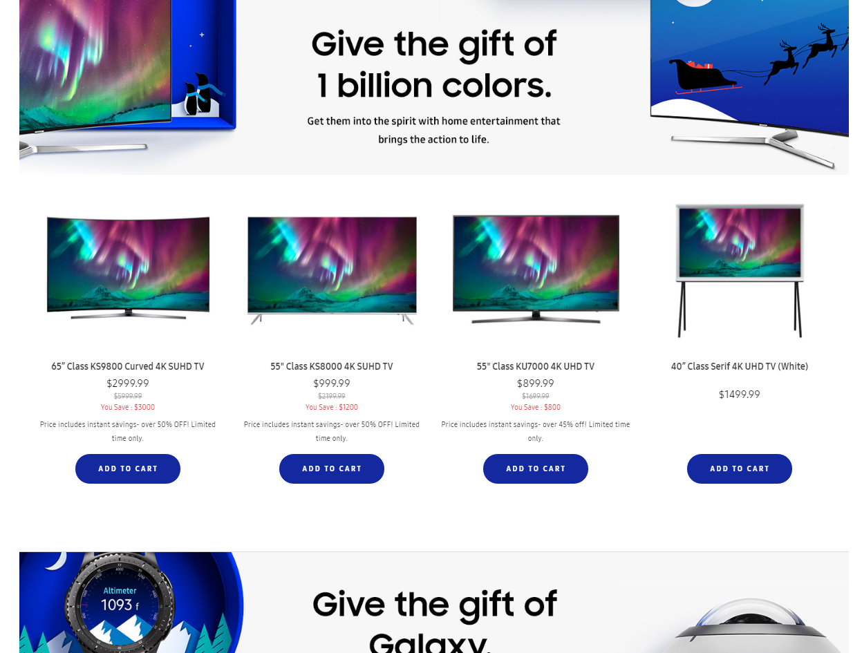 Samsung Black Friday 2016 TVs