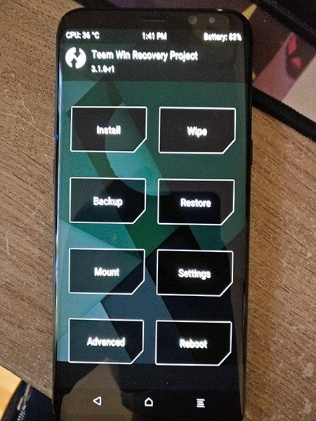 TWRP Recovery Galaxy S8