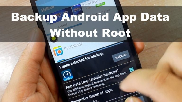 How to Backup and Restore App Data without Root