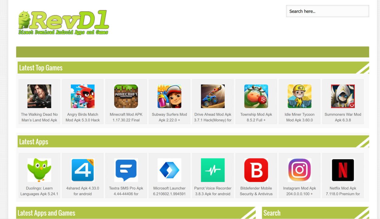 RevDL Modded Apk Apps